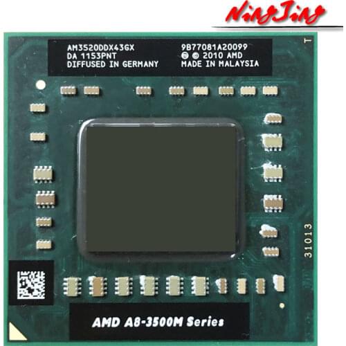 AMD A8-Series A8-3520M A8 3520M 1.6 GHz Quad-Core Quad-Thread CPU Processor AM3520DDX43GX Socket FS1