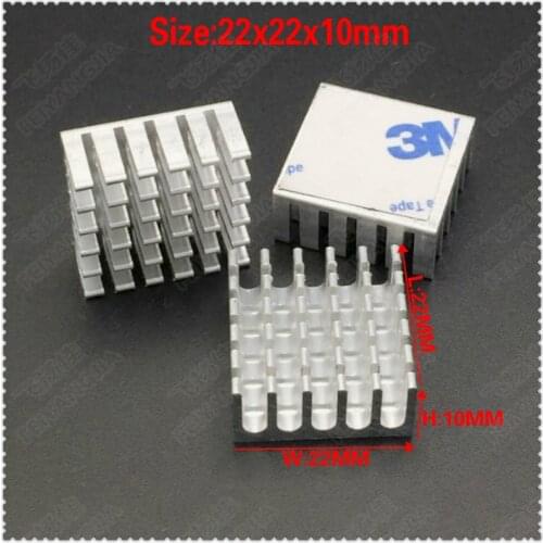 Free shipping )10pcs Computer Fin Radiator Aluminum Heatsink Heat sink for Electronic Heat dissipation Cooling Pads 22*22*10mm