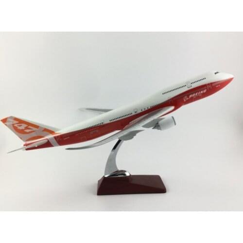 FREE SHIPPING 45-47CM BOING 747-8 METAL BASE AND RESIN MODEL PLANE AIRCRAFT MODEL TOY AIRPLANE BIRTHDAY GIFT