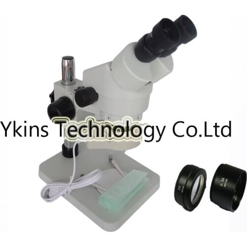 3.5-90X Table Pillar Stand Zoom Binocular Stereo Microscope with 0.5X 2.0X objective lens +56pcs led rings for PCB Microscope