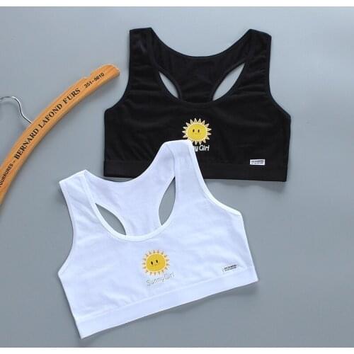 Girls Bra Training Cotton Puberty Lingerie Developmental Stage Kids Vest Sport Tops Underwear Breathable Bras 8-16 Years Old