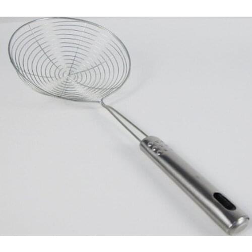 Skimmer Stainless Steel Colander Mesh Oil Strainer Flour Sifter Sieve Colander Leak Spoon Noodle Strainer Cooking Tools