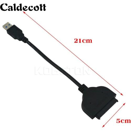 Caldecott SATA USB3.0 Adapter Cable Converter 22 pin For 2.5 inch HDD SSD Hard Disk Laptop SATA Adapter Cable USB 3.0 to SATA