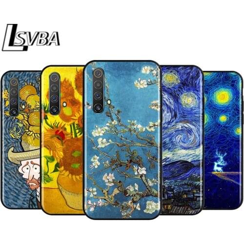 Van Gogh Oil Painting for OPPO Realme V15 X5 X3 X50 X7 X2 C17 C11 C3 C2 7 7i 6 6S 6i 5 3 2 Pro Soft Black Phone Case