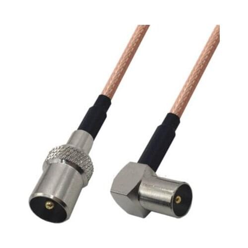 RG316 Cable TV Male To TV Male Plug Right angle Connector RF Coaxial adapter Extension Cable