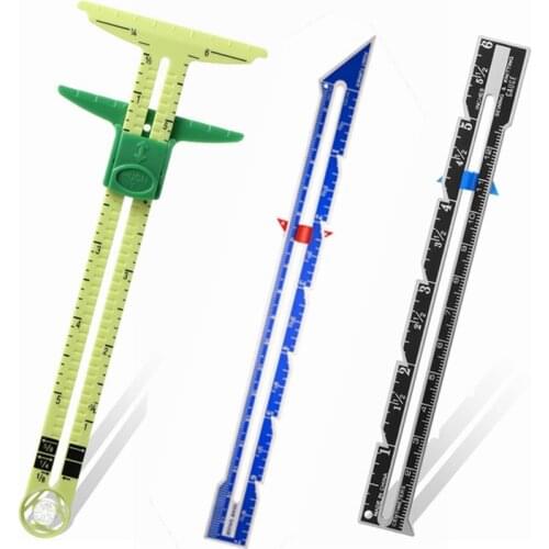 3 Pieces Sewing Gauge Sewing Measuring Tool Sliding Gauge Fabric Quilting Ruler Seam Measuring Gauge for DIY Fabric Crafts Quil
