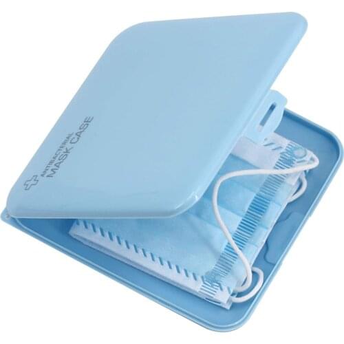 Face Mask Storage Box Portable Disposable Dust Mask Face Cover Organizer PP Case Non-transparent Seal Box Stationery Case