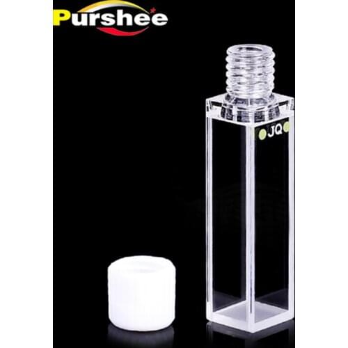 Quartz fluorescence cuvette cell with screw cap(10mm)