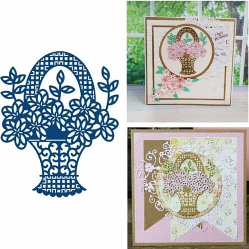 Flower Basket Irregular Frame Type Metal Cutting Dies DIY Scrapbooking Craft Card Embossing Album Template Dies 2019 Hot Sell