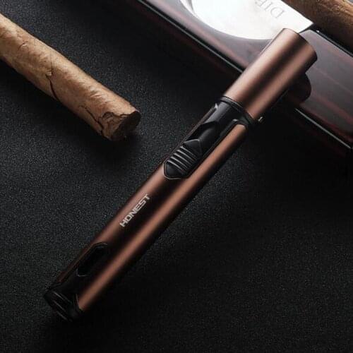 Metal Torch Gas Lighter Blue Flame Butane Cigar Jet Lighters Portable Windproof Pen Spray Gun Kitchen Outdoor Ignition Tool