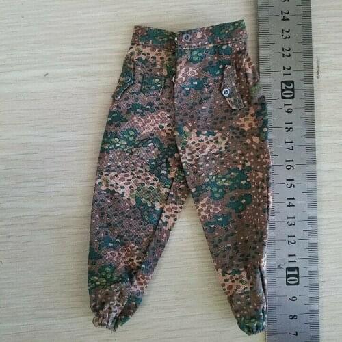 1/6 WWII German Pea camouflage pants Model For 12" Male Figure