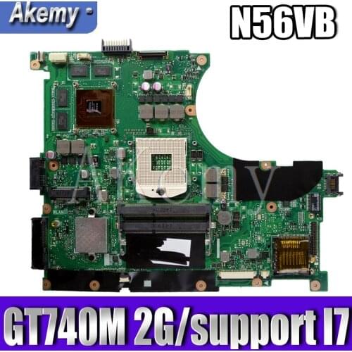 N56VB motherboard For Asus N56VM N56VB N56VV N56VZ Laptop motherboard REV2.0 N56VB GT740M GT650M support I7 original