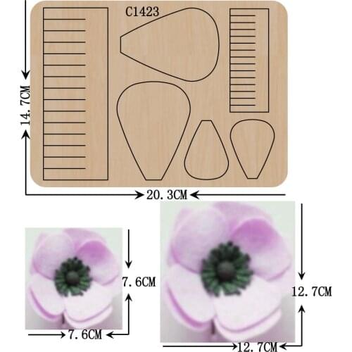 New Flower BOW Wooden die Scrapbooking C-1423 Cutting Dies Multiple sizes