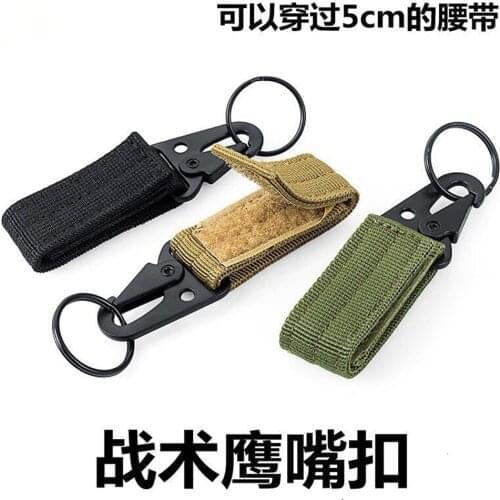 Camping Hunting Belt Keeper Utility Hanger Hook Tactical Military Belt Carabiner Key Holder Webbing Buckle Strap Clip
