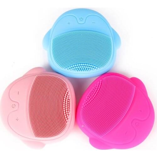 Facial Silicone Cleansing Brush Control Oil Remove Blackhead Shrink Pores Electric Cleansing Brush