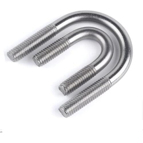 M6 M8 m10 standard 304 stainless steel U bolt U type card U type bolt U shaped tube clamp horse riding hoop