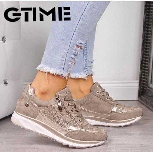 2021 Womens Wedges Sneakers Vulcanize Shoes Sequins Shake Shoes Fashion Girls Sport Shoes Woman Sneakers Shoes Woman Footwear
