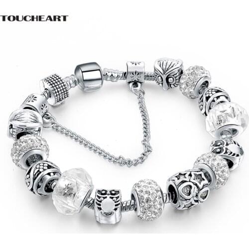 TOUCHEART Crystal Charm Bracelets & Bangles Tibetan Silver Color Bracelets For Women Handmade Vintage Jewelry Bracelet SBR160084