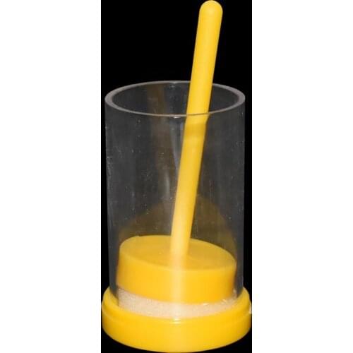 1pcs Queen Bee Marking Cage Useful Marker Yellow Plastic Bottle with Soft Plunger Beekeeping Equipment Insect Bee Tool