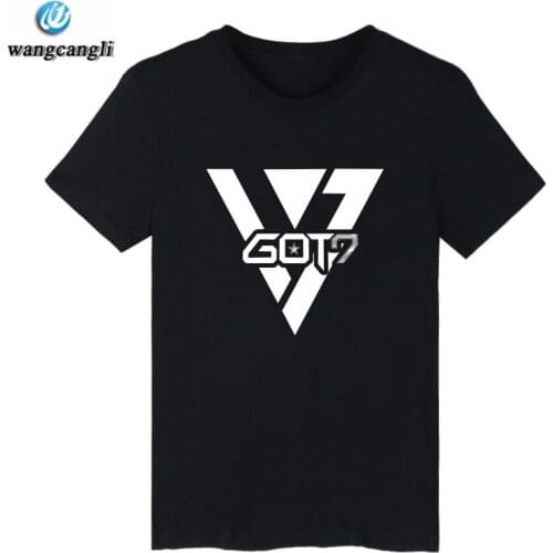 2020 Kpop GOT7 Tshirt T shirts member name printing short sleeve T-shirt harajuku summer men women got7 T shirt tops Tee