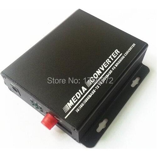 4 port gigabit rj45 ethernet switch 1 1000mbps fibre sc single mode single fiber 25km 5vDC metal case wallmount