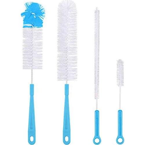 4PCS Milk Bottle Brush Baby Bottles Scrubbing Silicone Cleaning Tool Kitchen Cleaner Baby Bottle Vial Round Head Brush Cleaner