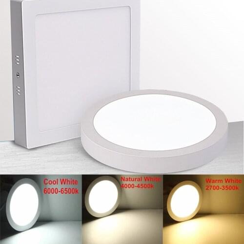9W 15W 25W LED Panel Light Downlight AC/DC 12V Round/Square LED Surface Ceiling Lamp For Home Kitchen Bathroom Living Room