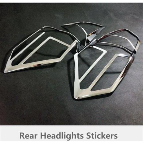 ABAIWAI Rear Headlight Protective Cover For Nissan X-Trail Shining Car-Styling ABS Chrome X Trail XTRAIL 2014 2015 2016 4PCS/SET
