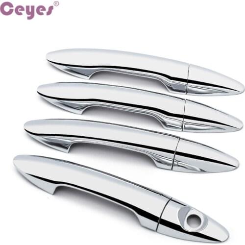 Ceyes Car Styling Accessories Silver Door Handle Cover For Kia K2 Rio 3 Sedan 4 2011 2012 2013 2014 2015 Decoration Auto Sticker