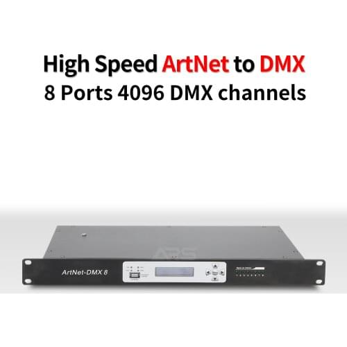 ArtNet-DMX 8 Node DMX 512 Controller 8 Port Artnet Converter For Stage LED Lights GrandMa2 Live Show Pixel Control Matrix Lights