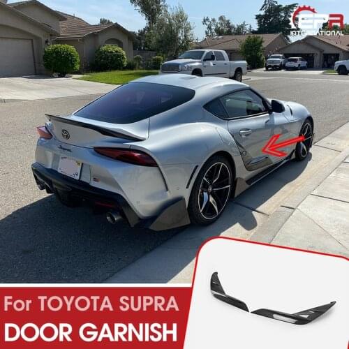 Car-styling T Type Carbon Fiber Door Garnish Side Trim Panel Fibre Drift Splitter Kit For Toyota 2019 On Supra A90 Glossy Finish