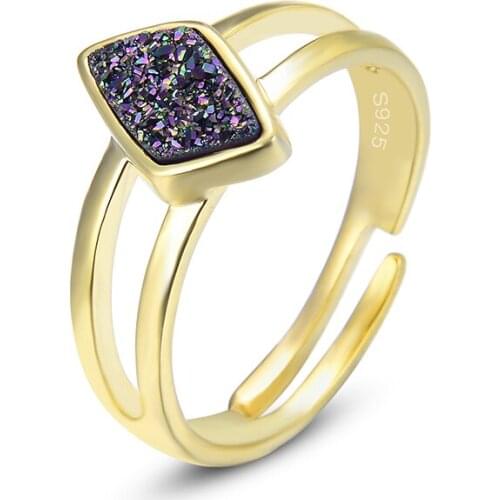 Noble Women Rings Pure 925 Sterling Silver Jewelry Anniversary Yellow Gold Crystal Zircon Ring Engagement Ring For Party Girl