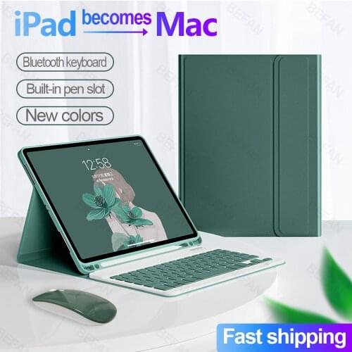 Case for iPad 10.9 10.2 8th 7th 6th 5th Gen Keyboard 2017 2018 2019 2020 2021 For iPad Pro 9.7 10.5 11 Air 1 2 3 4 Mouse Cover
