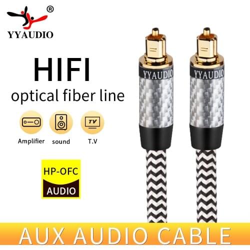 YYAUDIO Toslink Digital Cable Optical Fiber Audio Cable Adapter 1m 2m 3m for TV Blueray PS3 XBOX DVD CD Mini Disc AV