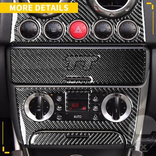 For Audi TT MK1 8N 2001-2006 Car Center Console Switch Push Button Panel Trim Carbon Fiber Sticker Interior Kit Air Vent Frame
