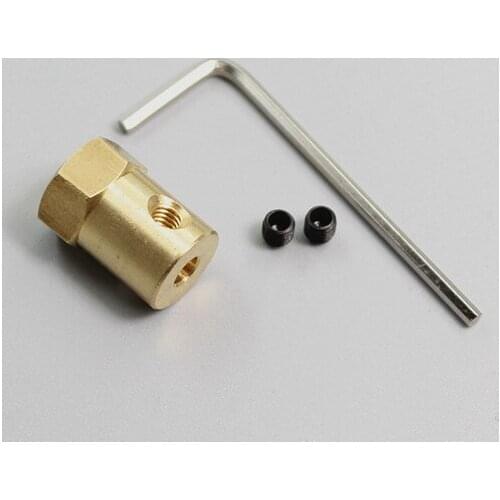 Hex coupling tire wheel connector 3 4 5 6 7mm shaft coupling Hardware metal parts