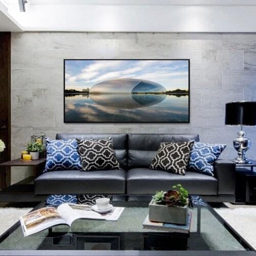 Famous Building Canvas Painting World Travel New York London Paris City Poster Black And White Wall Art Picture For Living Room