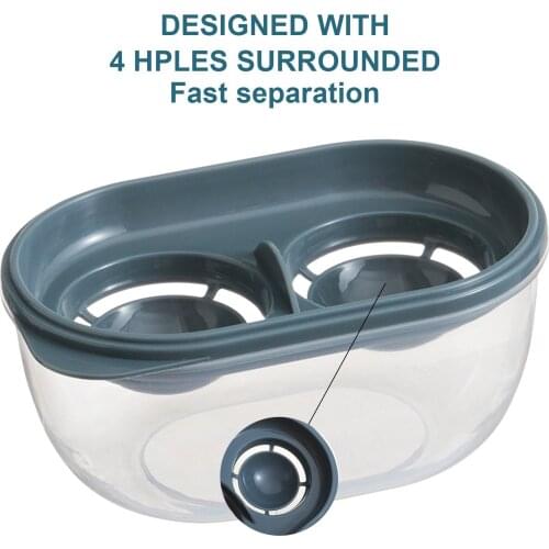 Creative Egg Separator Protein Storage Box Organizer Household Capacity 2 Egg Separation Tool Baking Accessories Kitchen Gadgets