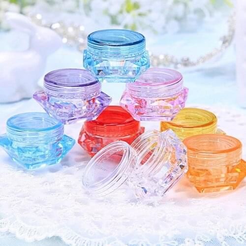 5g Colorful Refillable Bottle Square Transparent Cosmetic Empty Eyeshadow Lip Balm Face Cream Container Skin Care Tool