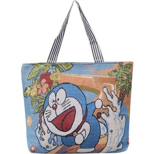 Doraemon Fashion Anime Portable Shopping Bag Reusable Tote Shoulder Handbags Pouch Storage Bags Gift NEW