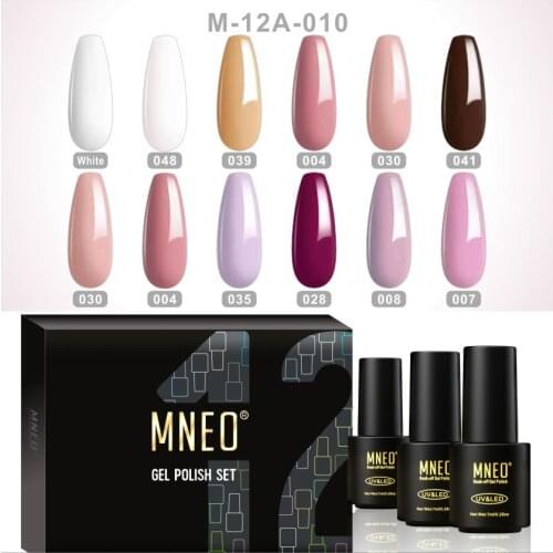 Semi Permanent Varnish 12 Colors Gel Nail Polish All for Manicure Art Nails Supplies for Professional UV Lacquer Soak Off Enamel