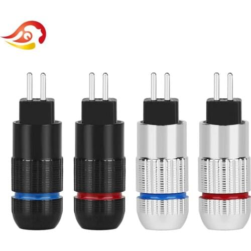 QYFANG 1Pair 0.78mm Earphone Pin 4-layer Rhodium Plated Plug For UM3X W4R UE18 JH16 Black Connector Textured Shell Metal Adapter