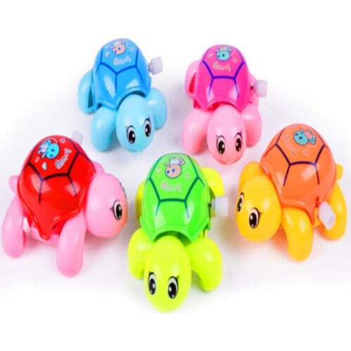Random Color Cute Cartoon Animal Clockwork Tortoise Baby Turtles Toys Infant Crawling Wind Up Toy Educational Kids Classic Toy