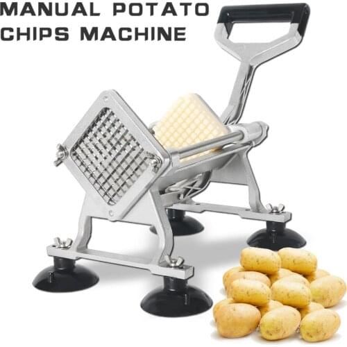 Manual Horizontal Potato Chips Cutter Three Blades French Fries Machine Kitchen Tools Potato Processor