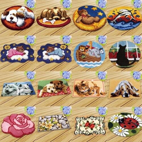 Animal Series Carpet Embroidery For Needlework Latch Hook Rug Kits cross stitch kit Carpet Embroidery For Modern Living Room