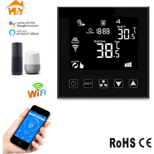 Smart Home Air Conditioning Thermostat WIFI Room Temperature Controller Fan Coil Units FCU Thermostats