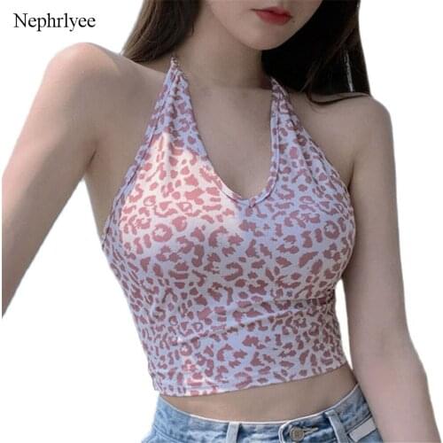 2021 New Halter V-neck Sexy Camisole Street Knitting Sleeveless Crop Top Slim Club Party Female Tank Top Korean Syle CA360