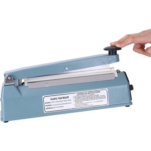 Wrapping Machines PFS-200I 210W 8 Inch Impulse Heat Sealer Manual Sealing Machine Plastic Packaging Bag Sealer strapping