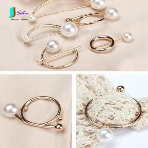 High-end Brooch Anti-going Shirt Pearl Button Female Clothes Buckle Ring Knotted Round Decorative Button Wild Exquisite S028A