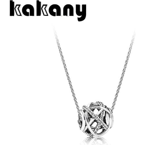 Kakany High Quality 1:1 Sparkling Hollow Galaxy ZT0136 Fashion Personality 100% 925 Silver Necklace Diy Jewelry Gift
